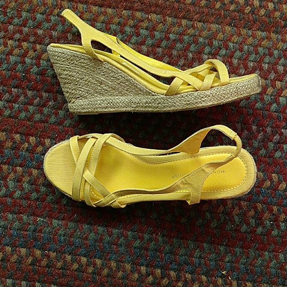 Montego Bay Club Shoes - Never Worn! Yellow wedges